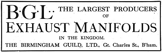 The Birmingham Guild. Aircraft Exhaust Manifold Manufacturers    