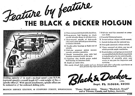 Black & Decker Holgun Electric Drill                             