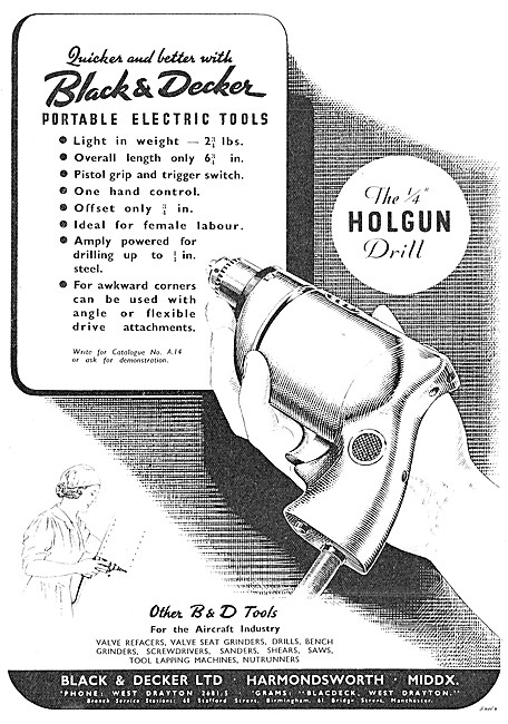 Black & Decker HOLGUN Drill. 1940                                