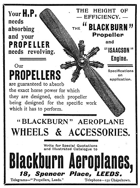 Blackburn Propellers - Aeroplanes & Accessories                  