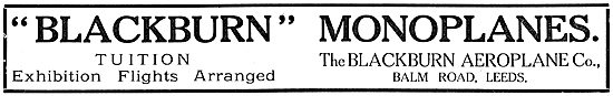 Blackburn Monoplanes - Tuition                                   