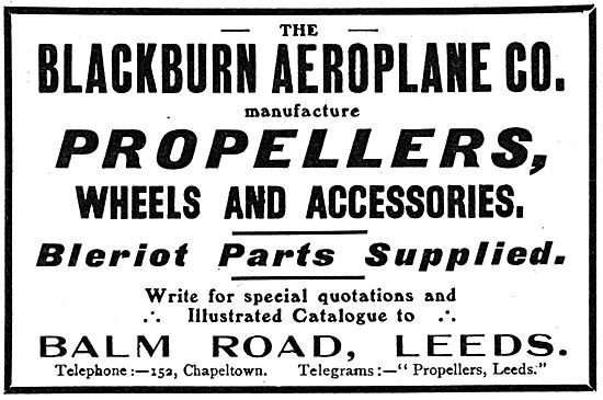 The Blackburn Aeroplane Company - Aeroplanes, Propellers & Parts 