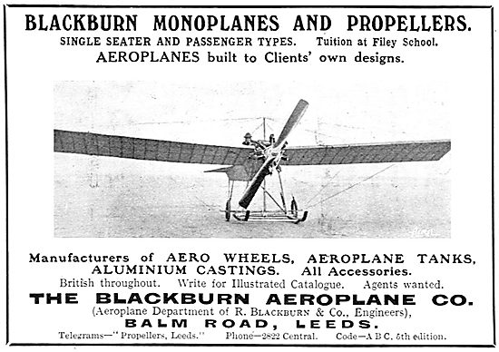 Blackburn Monoplanes & Propellers                                