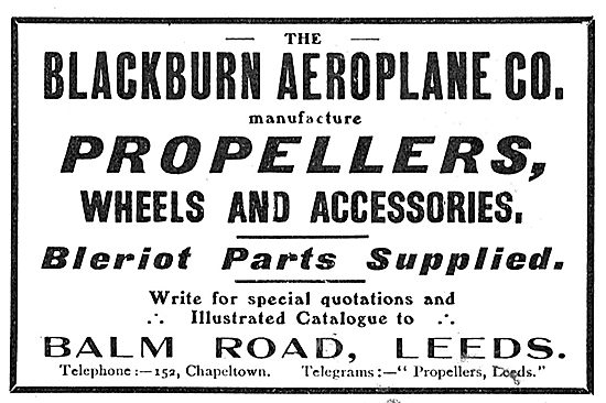 Blackburn Aeroplane Co: Balm Road Leeds                          