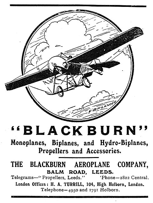 Blackburn Monoplanes, Biplanes & Hydro-Biplanes                  