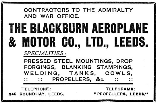 Blackburn Aeroplane & Motor Co. Aeroplanes & Components          