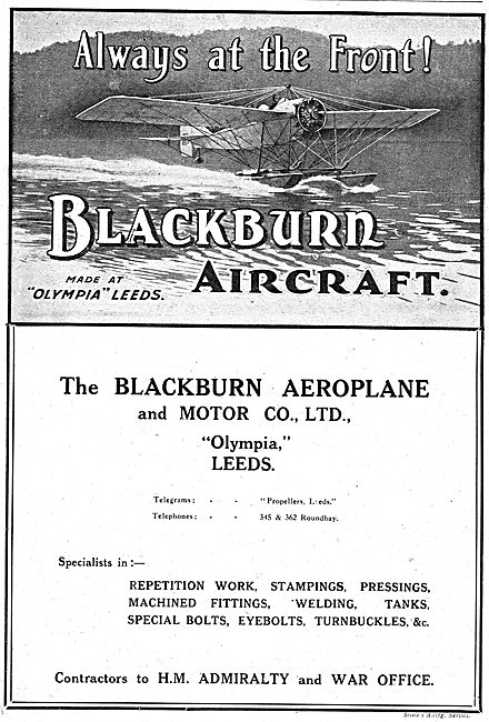 Blackburn Aircraft - Always At The Front.                        