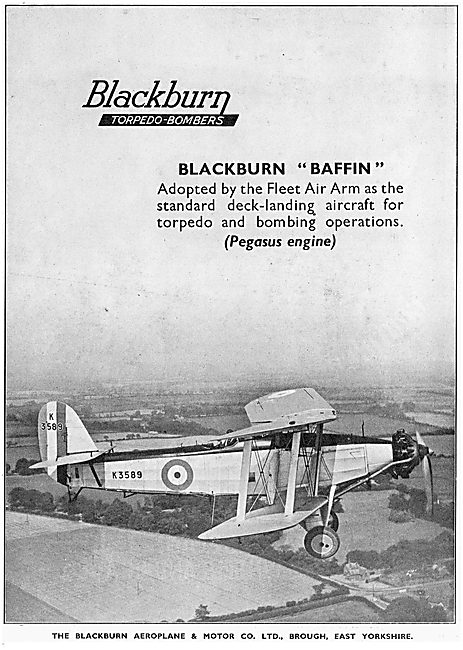 Blackburn Baffin Torpedo Bomber K3589                            