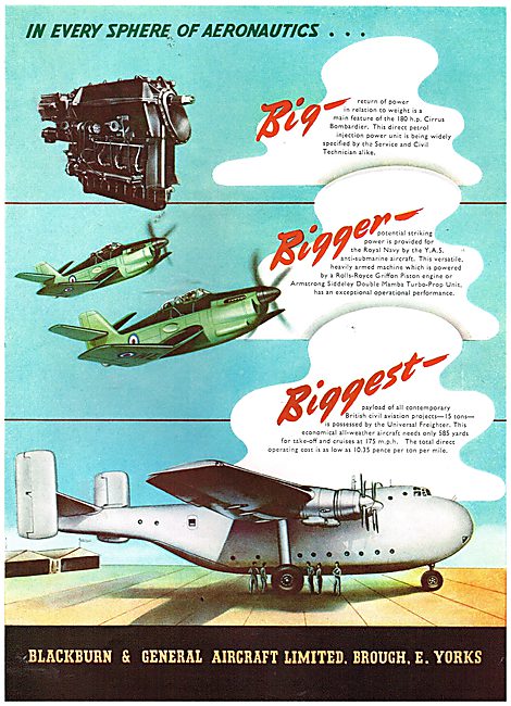 Blackburn Aircraft & Engines 1951 Products - Cirrus              