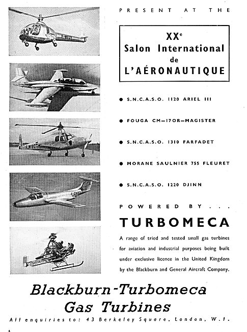 Blackburn-Turbomeca Gas Turbines                                 