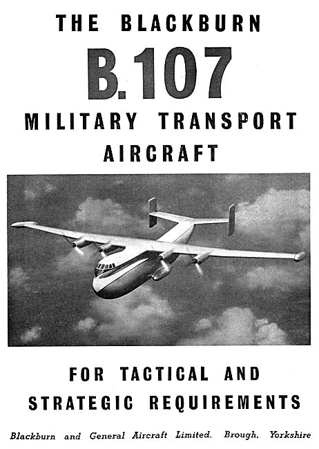 Blackburn B107 Military Transport Aircraft                       