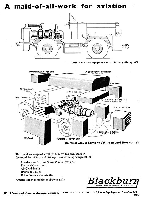 Blackburn Universal Ground Servicing Vehicles - Mercury Airtug   