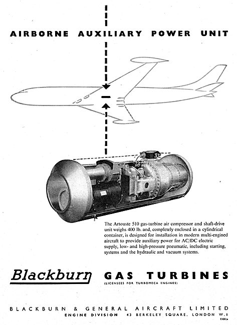 Blackburn Turbomeca Artouste 510 APU                             