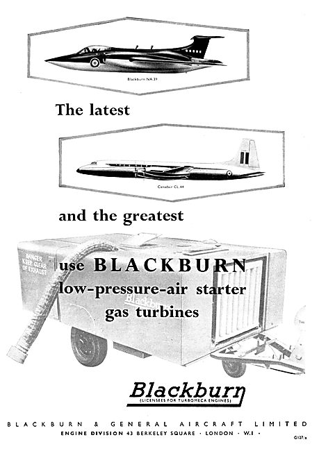 Blackburn Gas Turbine Low Pressure Air Starter                   