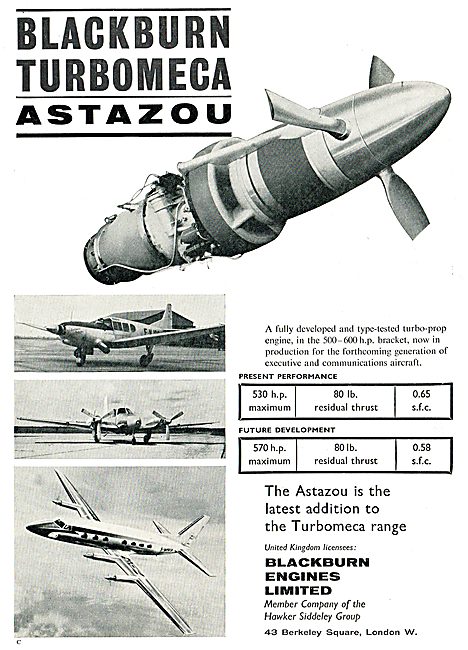 Blackburn Turbomeca Astazou. Hawker Siddeley                     