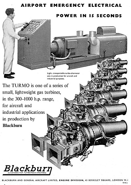 Blackburn Turmo Airport Standby Power Unit                       