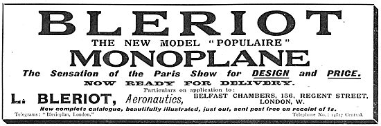 The New Bleriot Populaire Monoplane - Sensation Of The Paris Show
