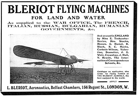L.Bleriot Aeronautics. Bleriot Monoplanes 1913                   