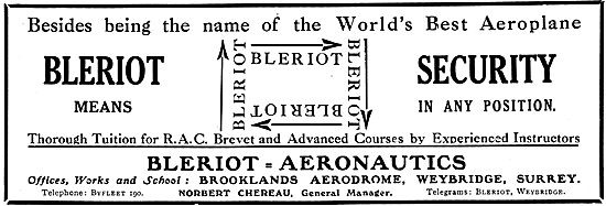 Bleriot Aeronautics - Bleriot Means Security In Any Position     