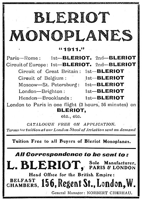 Bleriot Monoplanes - Races                                       