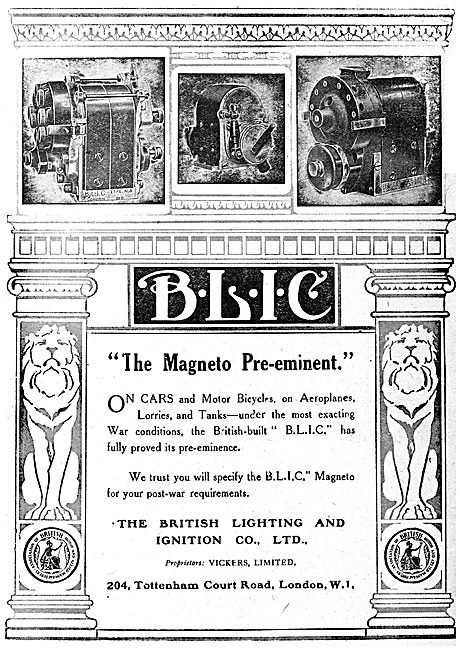 BLIC Aircraft Engine Magnetos - 1919                             