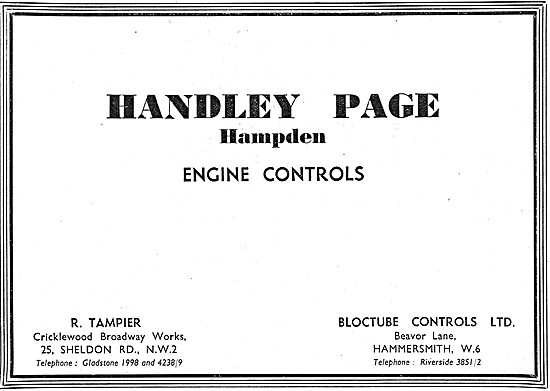 Tampier Bloctube Mechanical Controls                             