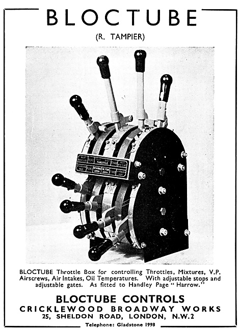 Tampier Bloctube Mechanical Controls                             