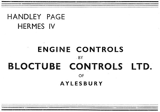 Tampier Bloctube Engine Controls                                 