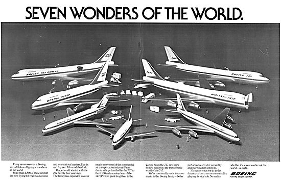 Boeing Commercial Aircraft Range 1978                            