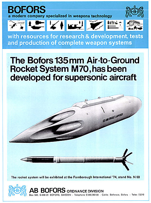 Bofors 135mm M70 Rocket System                                   