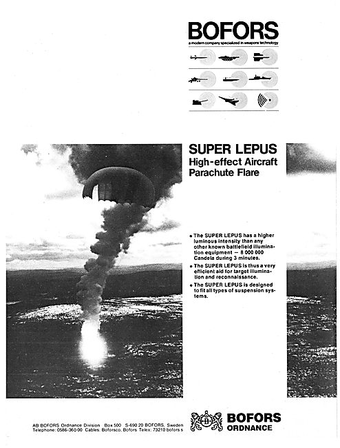 Bofors Aircraft Weapons Systems - Bofors Lepus Parachute Flare   