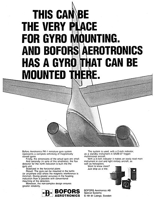 Bofors Aerotronics RK-1 Miniature Gyro 1978                      
