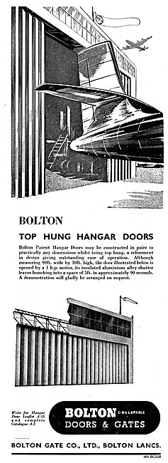 Bolton Top Hung Aircraft Hangar Doors                            