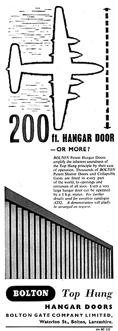 Bolton Gate. Bolton Hangar Doors 1959                            