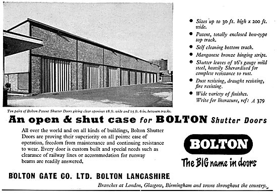 Bolton Gate Company Shutter Doors For Factories & Hangars        