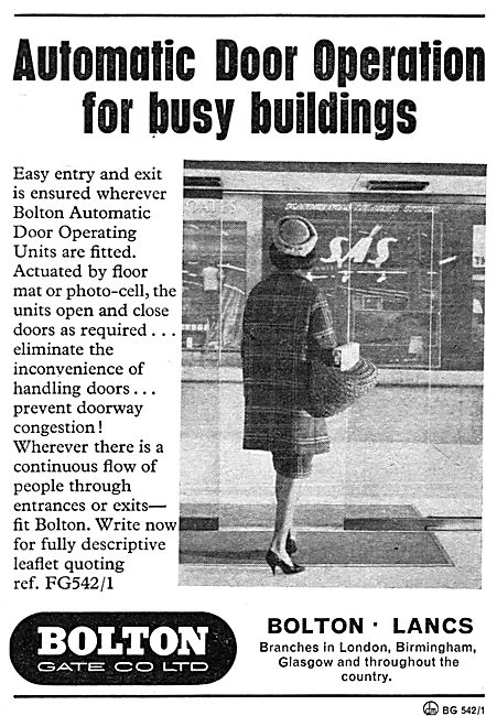 Bolton Gate Automatic Door Operating Units 1966                  