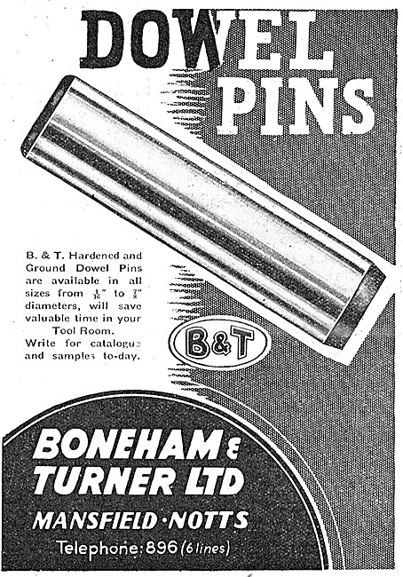 Boneham & Turner Jig Bushes & Dowel Pins                         