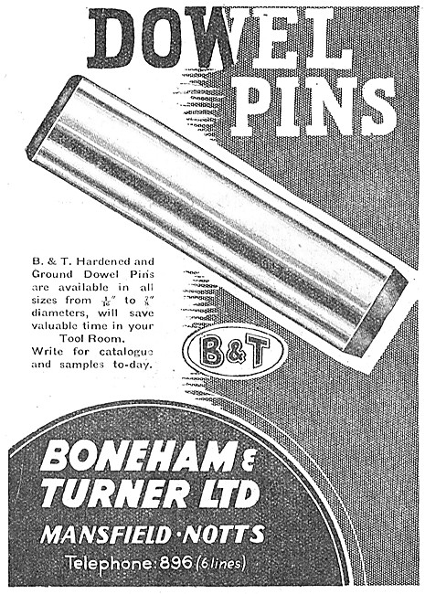 Boneham & Turner Dowel Pins                                      