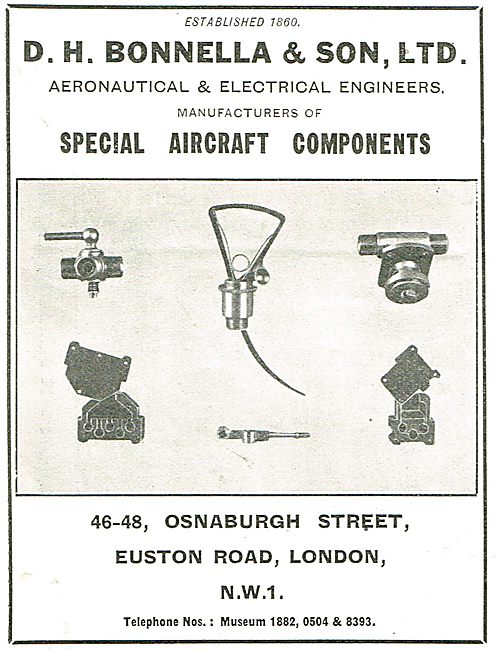 D H Bonella Special Aircraft Components                          