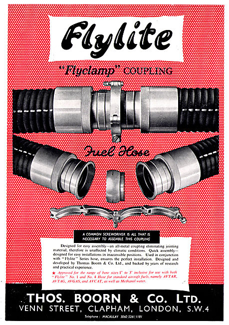 Thos Boorn Flylite & Flyclamp Flexible Hoses & Couplings         