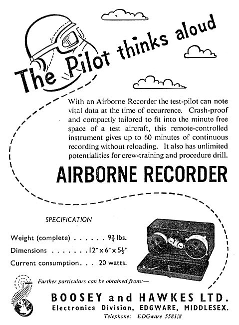 Boosey & Hawkes Crash Proof  Airborne Data Recorders             