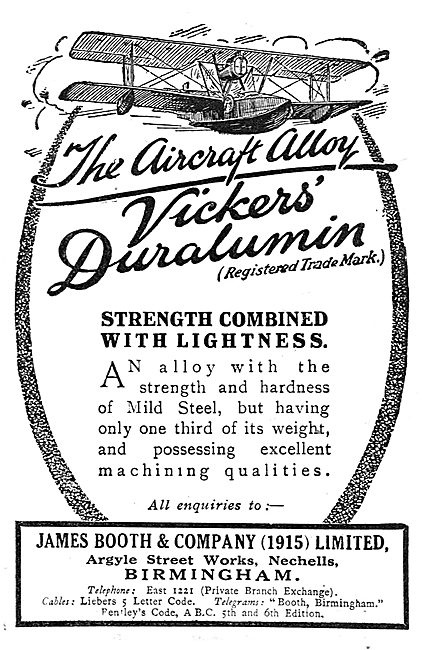 James Booth For Vickers Duralumin - The Aircraft Alloy           