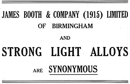 James Booth Strong Light Alloys For Aircraft Constructors        