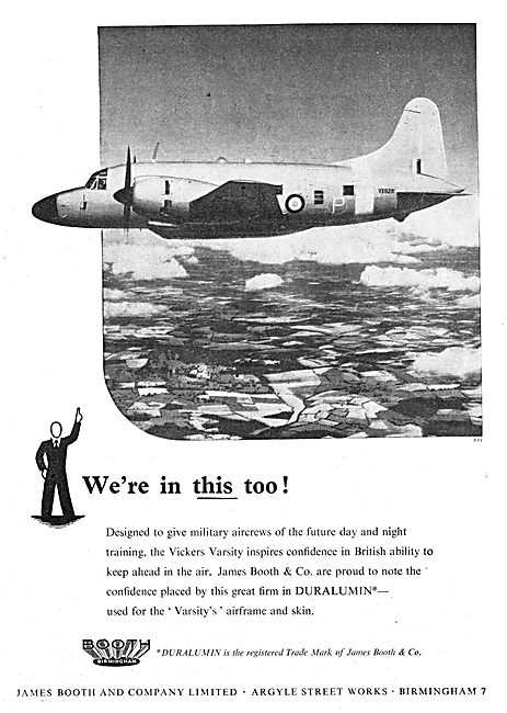 James Booth & Co. Duralumin For The Aircraft Industry. 1950      