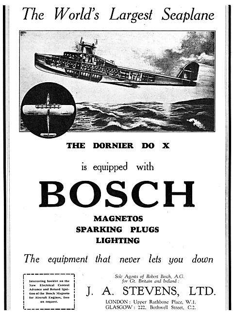 Bosch Magnetos  Bosch Aircraft Electrical Equipment 1929         