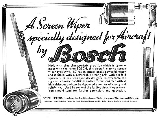 Bosch Aircraft Windscreen Wipers                                 