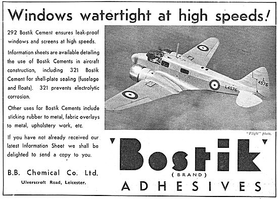 Bostik Sealants & Adhesives For Aircraft                         