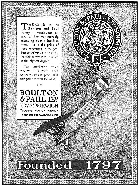 Boulton & Paul - Aircraft Manufacturers                          