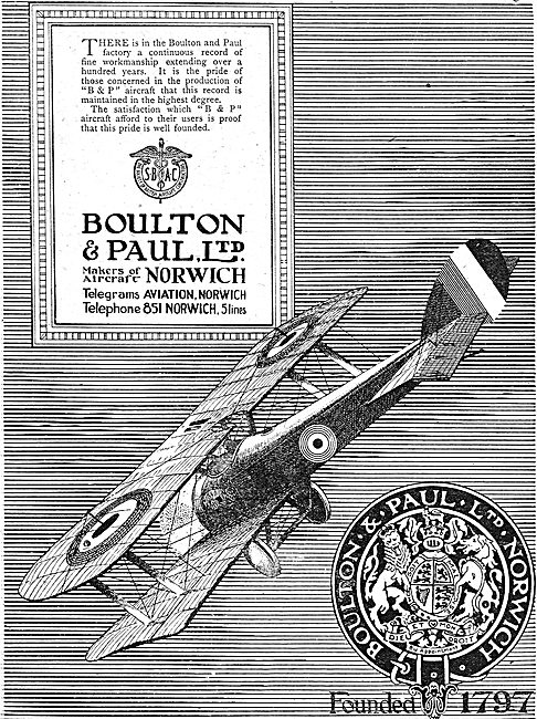 Boulton & Paul - Aircraft Manufacturers                          