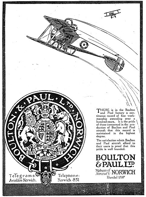 Boulton & Paul - Aircraft Manufacturers                          